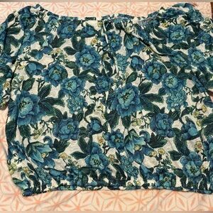 Loft linen floral blouse